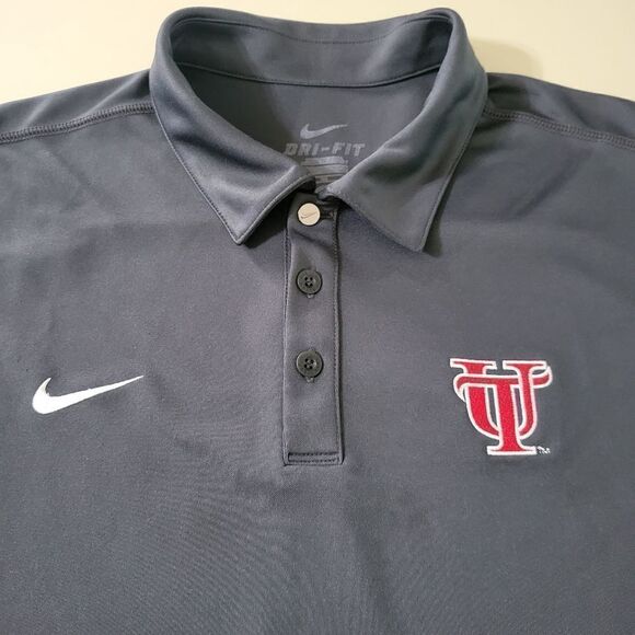 Nike Men's Anthracite Dri-FIT Reckoning Polo Short Sleeve University of Tampa - Picture 8 of 14